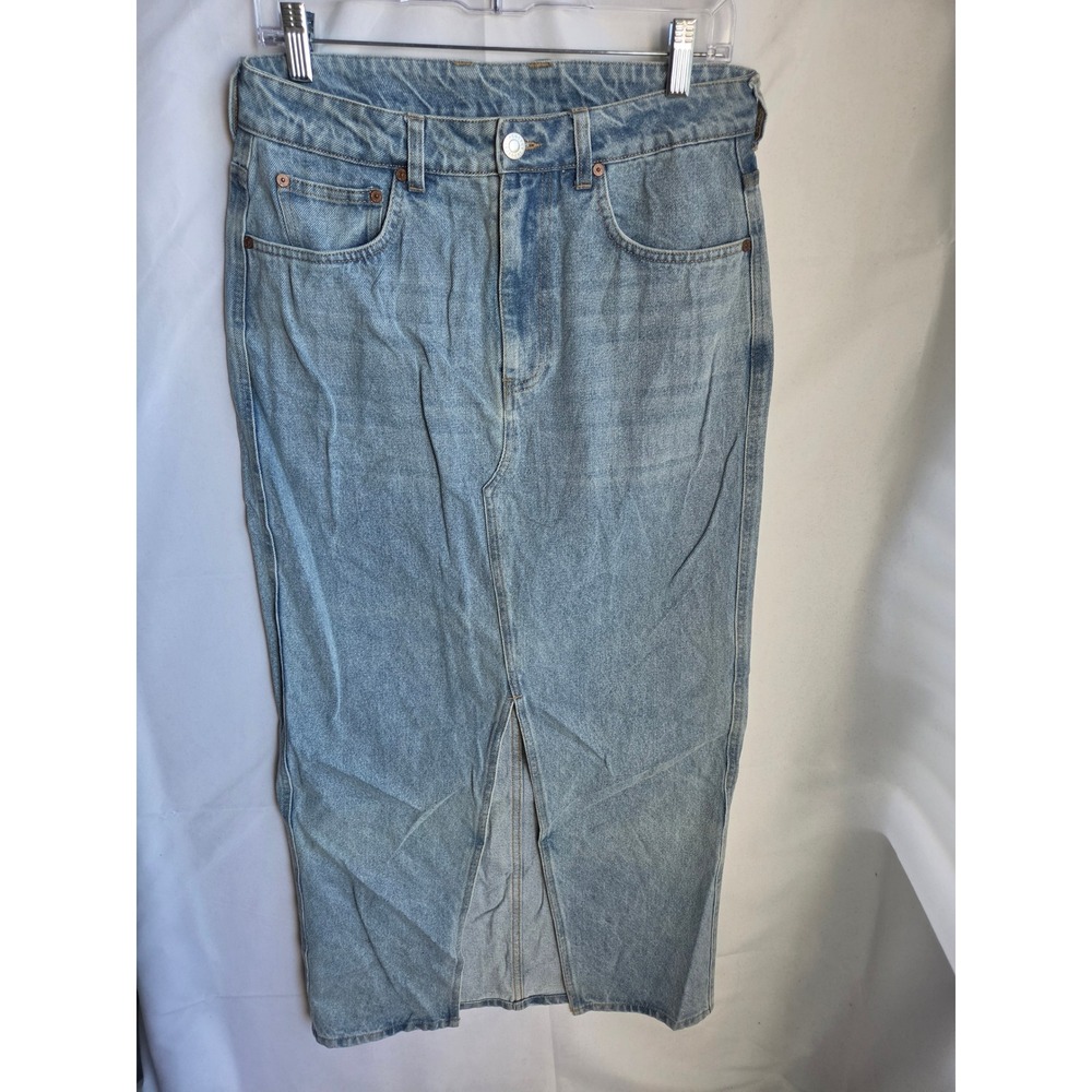 Industry Republic Denim Skirt Womens Blue Light Wash Straight High Rise NEW